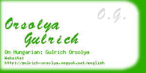 orsolya gulrich business card